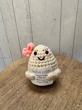 Cute Crochet Desk Positive Potato Encouragement Cute Crochet Gift